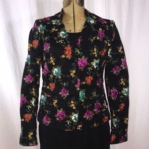 Johnny Was Embroidered Floral Blazer